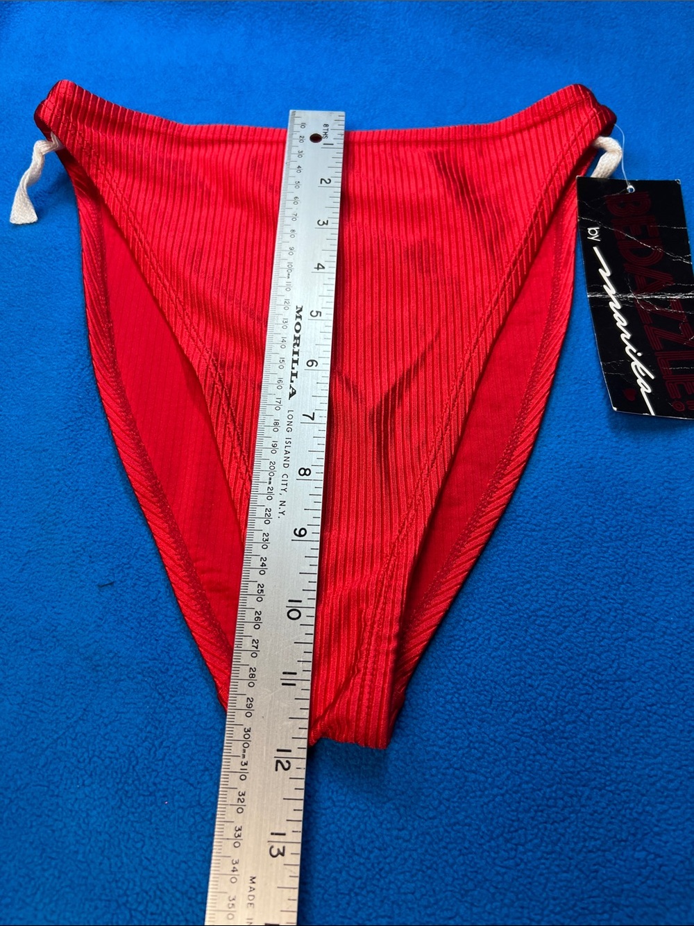 Marika M 80s Ribbed Shiny Spandex High Cut Half-Leotard NWT - Picture 2 of 12